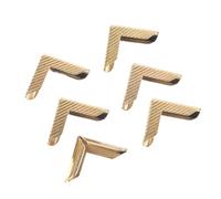 FOELANNE Protezione Angoli retrò, Protezioni angolari for Libri in Metallo Multicolore da 50 Pezzi 17x17mm(Gold)