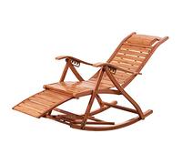 FOELANNE Sdraio pieghevole in bambù, Massaggiatore plantare con schienale reclinabile a forma di S in bambù regolabile in 5 posizioni pieghevole 180 kg