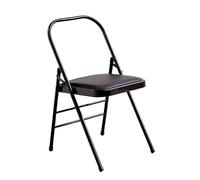 FOELANNE Sedia da scrivania pieghevole e portatile, Sedia pieghevole Iyengar Yoga Pilates Home Fitness 18 pollici Multicolor(Black)