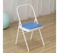 FOELANNE Sedia da scrivania pieghevole e portatile, Sedia yoga pieghevole multicolore 45 cm altezza seduta 80 cm altezza totale 200 kg capacità(Blue)