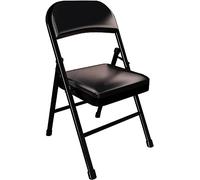 FOELANNE Sedia da scrivania pieghevole e portatile, Sedie Pieghevoli Imbottite for Scrivania Da Ufficio Sala Da Pranzo Nero Bianco(Black)
