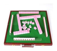 FOELANNE Set Mahjong da viaggio in melamina | Multicolore: for viaggi, feste e riunioni(Ivory blue green pink)