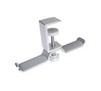 FOELANNE Supporto per cuffie, Supporto for cuffie sotto morsetto da scrivania braccio rotante regolabile nero bianco 19x9,2x2,9 cm(White)