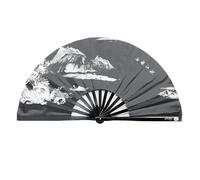 FOELANNE ventilatore a mano di bambù, Ventaglio pieghevole Tai Chi Kung Fu for spettacoli di danza, cosplay, matrimoni, oggetti di scena multicolore(Color 02)