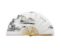 FOELANNE ventilatore a mano di bambù, Ventaglio pieghevole Tai Chi Kung Fu for spettacoli di danza, cosplay, matrimoni, oggetti di scena multicolore(Color 01)