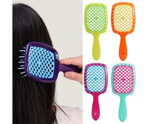 Foemey 5X Denti Larghi Cuscino D'aria Pettini Donne Cuoio Capelluto Massaggio Spazzola Per Capelli Scava Fuori Antistatico Pettine Casa Salone