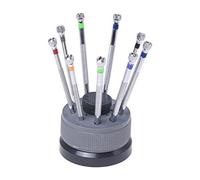 Foemey Kit con 9 Giraviti 9 Base di Riserva Lame per Orologi Strumenti Orologi, Nero e grigio.