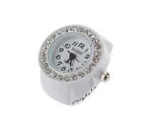 Foemey Orologio da donna con strass bianchi chic, bianco, Classico