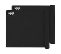 Foepoge Extra Grande 2 pezzi 60x40cm Tappetino in Silicone per Resina Epossidica, Alginato per Calchi, Kit per Calco in Gesso, Creazione Gioielli, Tappetini in Silicone per Friggitrice Ad Aria, Nero