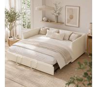 FOERPL Divano letto convertibile 90/180 x 200 cm, Divano-letto 2 posti tessuto in velluto letto singolo estraibile letto matrimoniale telaio del letto estensibile LETTO imbottito Divano-letto 2