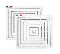 FOFO' 2 SET DI PEDANE DOCCE IN PLASTICA CM.58X58 BIANCO