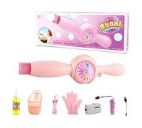 Fog Bubble Machine - 31x8.5cm Rechargeable Portable Fog Bubble Maker With Light Music, Automatic Bubbles Wand For Boys Girls Party Backyard Park Pool Beach Festival