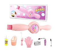 Fog Bubbles Wand - Elastic Rechargeable Toy | Colorful LED Lights, Mist Bubble Machine With Bouncing Gloves And Atomizer For Kids Age 3+ For Summer Beach Parties Birthdays And Outdoor Fun Set