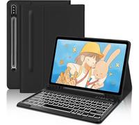 FOGARI Custodia con Tastiera per Samsung Galaxy Tab S9 FE+/S9 FE Plus 12.4" 2023, Italiana QWERTY Tastiera Bluetooth con Portapenne per Samsung Tab S9+/S9 FE+ 12.4", Nero
