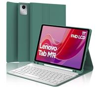 FOGARI Custodia per tastiera Lenovo Tab M11 11 pollici 2024, tastiera tedesca QWERTZ con Bluetooth magnetico rimovibile per Lenovo Tab M11 (TB330FU / TB330XU), verde scuro