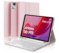 FOGARI Custodia per tastiera Lenovo Tab M11 11 pollici 2024, tastiera tedesca QWERTZ con Bluetooth magnetico rimovibile per Lenovo Tab M11 (TB330FU / TB330XU), rosa