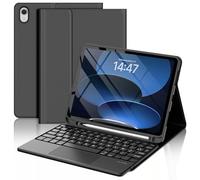 FOGARI Custodia tastiera per iPad A16 2025/10 Eme Generation 10.9" 2022, tastiera francese AZERTY rimovibile magnetica rimovibile Bluetooth per iPad 10eme/11eme, nero