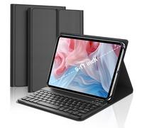 FOGARI Custodia universale per tastiera per tablet da 9", 9,7", 10", 10,1", 10,2", 10,2", 10,3", 10,5"/10,6"/11", tastiera ricaricabile BT UK, con cinturino elastico, per tablet Android, iOS da 9 a 11