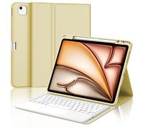 FOGARI Tastiera con touchpad per iPad Air 13" M2/M3/M4 | Custodia con tastiera spagnola Ñ per iPad Air 13 pollici M2/M3/M4 2024/2025/2026 Bluetooth con trackpad, giallo