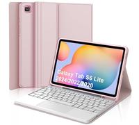 FOGARI Tastiera con trackpad per Samsung Tab S6 Lite 10.4" 2024/2022 | Custodia per Galaxy Tab S6 Lite con tastiera Bluetooth spagnola con touchpad per tablet Samsung Tab S6 Lite 10,4", rosa