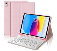FOGARI Tastiera Custodia per iPad di 10ª generazione 2022 10.9" 11ª generazione A16 2025 11" QWERTZ tastiera magnetica tedesca rimovibile per iPad 11./10th Gen, Rosa