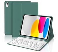 FOGARI Tastiera per iPad A16 11/10 generazione 2025/2022, custodia per iPad A16 11 generazione/10 generazione con spagnolo Ñ tastiera Bluetooth magnetica smontabile, verde scuro