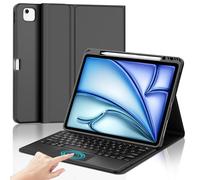 FOGARI Tastiera per iPad Air 13 Pollici M2/M3 con Touchpad, Custodia con Spagnolo Ñ Tastiera per iPad Air 13 M2/M3 2024/2025 Bluetooth Tastiera con Trackpad, Nero