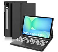 FOGARI Tastiera per Samsung Galaxy Tab S10 FE Plus 2025 da 13,1 pollici, custodia per Samsung Galaxy Tab S10 FE Plus/S10 FE+ 13,1 pollici, tastiera multi-touch, 7 colori retroilluminati con layout UK