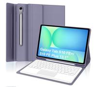 FOGARI Tastiera per Samsung Tab S10 FE+/S10 FE Plus 13.1" con Touchpad, Custodia per Galaxy Tab S10 FE Plus con Spagnolo Ñ Tastiera Bluetooth con Touchpad per Tablet Samsung S10 FE+ 13.1", Viola