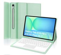FOGARI Tastiera per Samsung Tab S10 FE+/S10 FE Plus 13.1" con Touchpad, Custodia per Galaxy Tab S10 FE Plus con Spagnolo Ñ Tastiera Bluetooth con Touchpad per Tablet Samsung S10 FE+ 13.1", verde