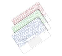 FOGARI Tastiera Tablet Bluetooth 10" - AZERTY francese con retroilluminazione touchpad tastiera leggera sottile tastiera per iPad Samsung Galaxy Redmi/XiaomiPad HuaweiPad HonorPad Lenovo,FireHD,Bianco