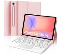 FOGARI Tastiera Touchpad per Samsung Tab S10 Lite/S10 FE/S9 FE 10.9", custodia per Galaxy Tab S10 Lite con spagnolo Ñ tastiera Bluetooth con Trackpad per tablet Samsung S10 Lite/S10 FE, rosa