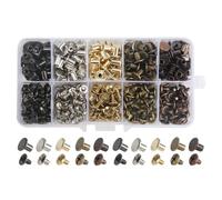 FOGAWA 300 Pezzi (150 Set) Viti Per Rilegatura 8mm Rivetti a Vite Chicago in 5 colori diversi Rivetti per Cuoio Vite a Testa Piatta Viti Chicago per Album, Libro