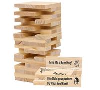 Fogbush 48 pezzi blocchi di legno coppia giochi per coppie sesso giochi adulti voglia torre blocchi San Valentino coppia per adulti giochi erotici