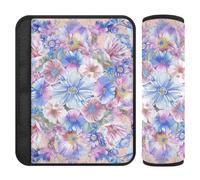 Foget Me Not Flower Purple 2 Pack auto viaggio Essentials protegge collo e spalle per SUV funda para cinturón de carro