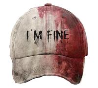 FOGIMEIGB I'm FINE Bloody Baseball Caps Problem Solved Cappelli Casual Estate Cappello Moda Snapback Cap, R220696A15, Taglia unica