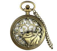 Fogitbok Orologi da tasca vintage al quarzo da uomo con catena ciondolo orologio da tasca orologio da donna collana orologi design unico con scatola, Ragazza in un abito, Orologio da taschino