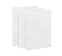 Fogli a Righe per Raccoglitori A5-135 Fogli a Buchi (6 Fori) - Carta 100g/m² - 142x210mm - Refill per Quaderni ad Anelli, Ufficio e Scuola