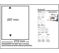 Fogli A4 Bianchi Cartone 297x210mm Per Compact A4 SAFE 447 100 x Confezione
