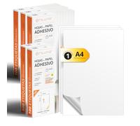 Fogli A4 di Etichette Adesive Bianche, Crea i tuoi Adesivi Personalizzati per qualsiasi Superficie, Carta A4 Adesiva Sicura, Etichetta Adesiva per Stampare - Ofituria (1 per foglio, 500 fogli)