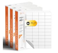 Fogli A4 di Etichette Adesive Bianche, Crea i tuoi Adesivi Personalizzati per qualsiasi Superficie, Carta A4 Adesiva Sicura, Etichetta Adesiva per Stampare - Ofituria (44 per foglio, 300 fogli)