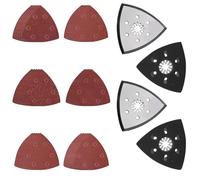 Fogli Abrasivi Triangolare, 30 Pezzi Carta Vetrata per Levigatrice 93 * 93 mm con 4 Piastra Abrasiva Triangoli Grana 40/60/80/120/180/240 Carta Abrasiva per Levigatrice per Levigare e Lucidare