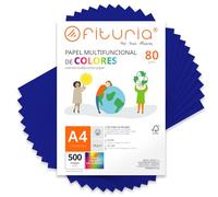Fogli Colorati, Confezione da 500 Fogli A4 80gr - Carta Colorata per Lavoretti Creativi, Stampante, Scrapbooking, Fogli Colorati, Ideale per Origami, Papiroflexia, Ufficio e Scuola (Blu Scuro, 500h)