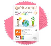 Fogli Colorati, Pacco 100 Fogli A4 80gr - Carta Colorata per Lavoretti, Stampante, Scrapbooking - Fogli Colorati - Ideale Origami, Papiroflessia, Ufficio e Scuola (Rosa, 100h)