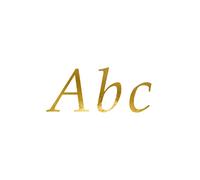 Fogli con Lettere Alfabeto Adesive Colore Oro cf da 5 fogli