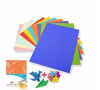 Fogli di carta colorata formato A4, 60 g/m², formato A4, colori arcobaleno, per progetti creativi, scrapbooking, perfetti per attività dei bambini, articoli di cancelleria scolastici e universitari