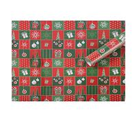 Fogli di carta da regalo natalizia da 51,8 cm, 75 cm, fatti a mano, per compleanno, vacanze, stampa natalizia (A, taglia unica)