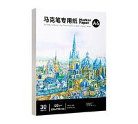 Fogli di carta per schizzi 8K di alta qualità, confezione da 30 fogli extra resistenti ottimizzati per pennarelli e artisti, fogli da disegno a prova di carta a prova di carta