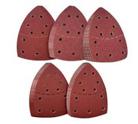 Fogli di carta vetrata, assortimento di vari cuscinetti abrasivi, cuscinetti triangolari con 11 fori per levigare metalli, lucidare, lavorare il legno, riparare auto, progetti artigianali