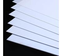 fogli di cartone di plastica, 2 fogli di plastica ABS, foglio ABS rigido spesso 0,5 mm, foglio termoformato for progetti artigianali fai da te, decorazioni for la casa, modellismo(20 * 20cm 2pcs)